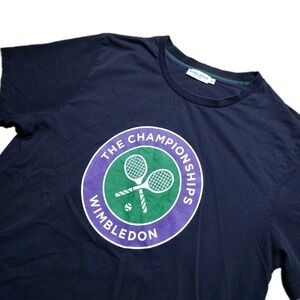 Wimbledon The Championships Tennis Official Navy Blue T-Shirt Size XL